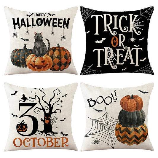 4Pcs Halloween Pumpkin Pillow - Riovoha